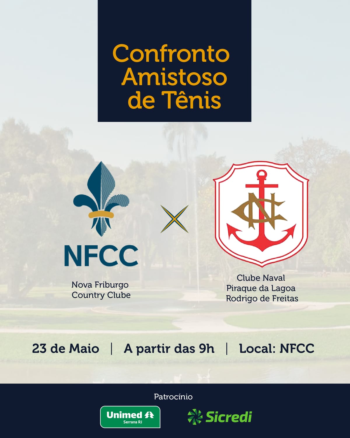 NFCC recebe confronto amistoso de tênis neste sábado