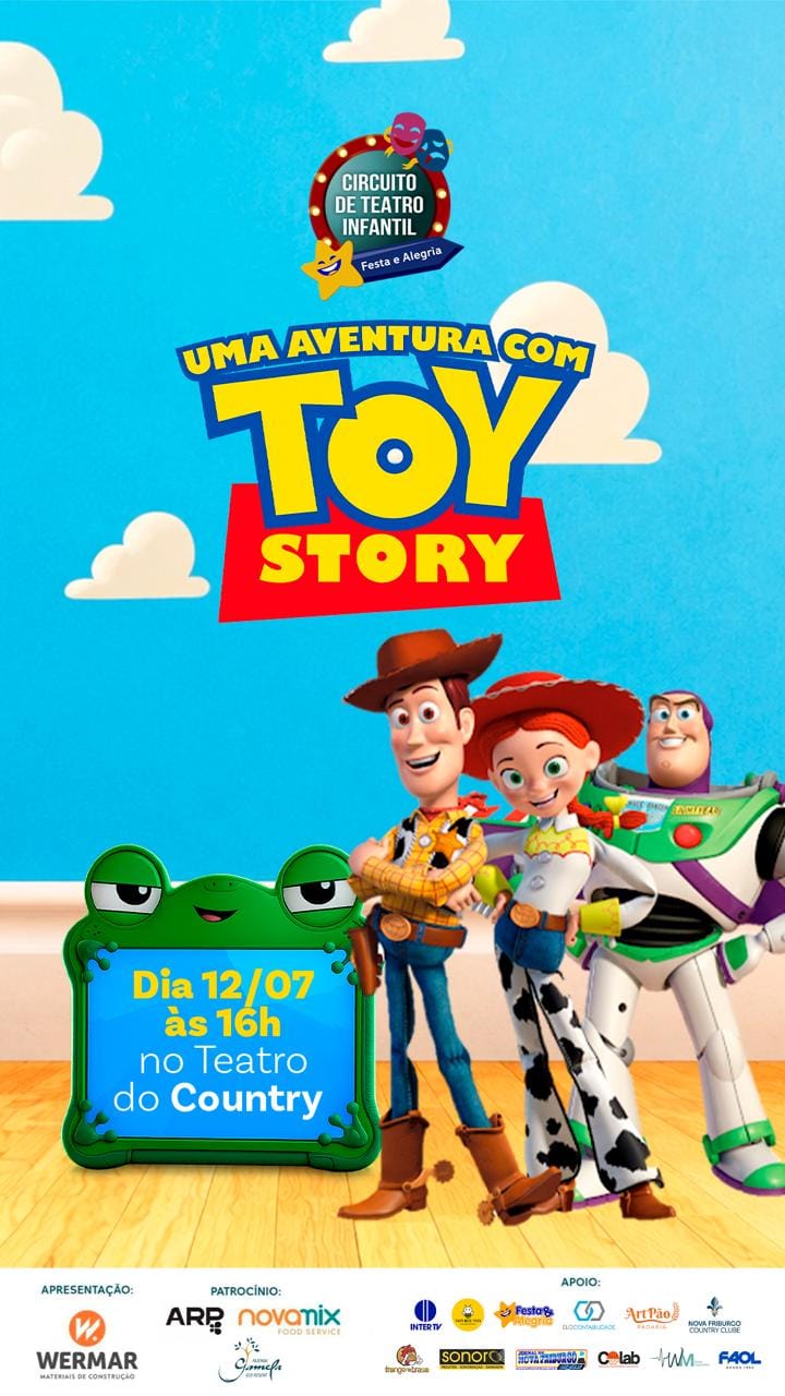 Uma aventura com Toy Story chega ao Teatro do Country