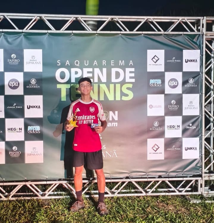 Atleta do NFCC conquista título no Saquarema Open de Tênis