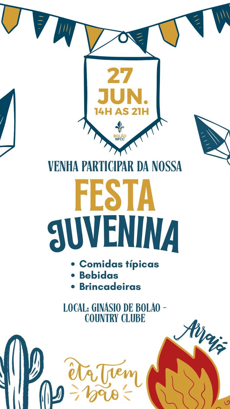 Neste sábado: Festa Juvenina agita o Bolão do NFCC