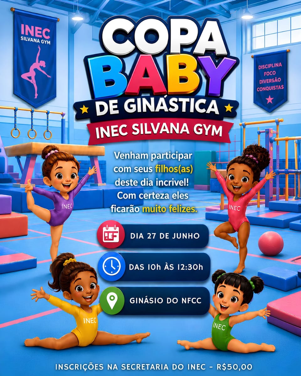 Copa Baby de Ginástica acontece no dia 27 de junho