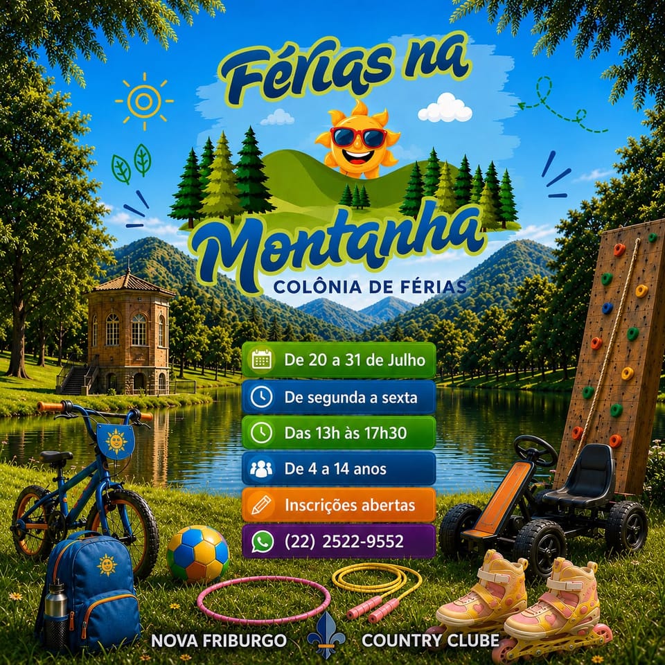 Colônia de Férias já começou, mas ainda da tempo de participar