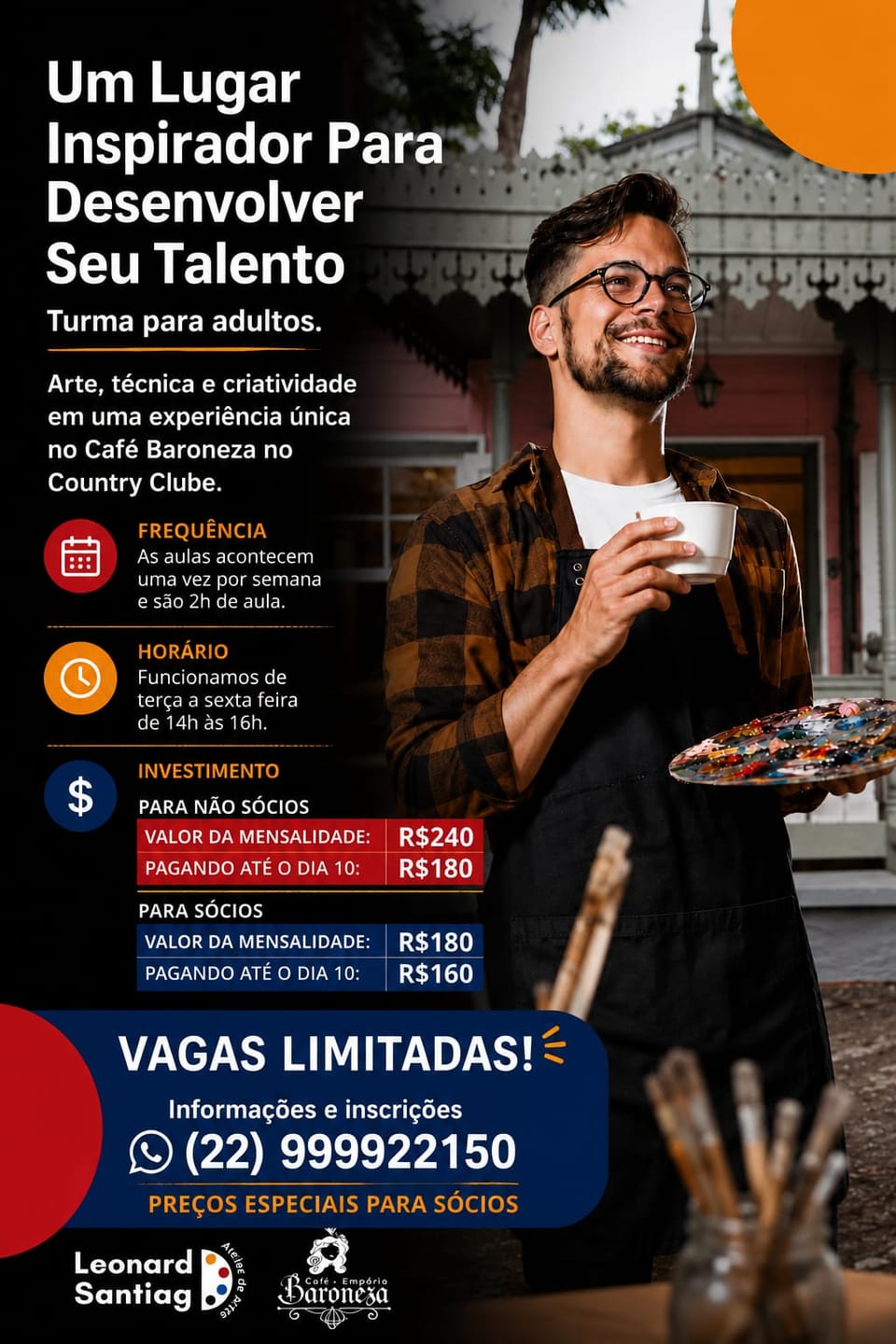 Arte e criatividade ganham espaço no Café Baroneza